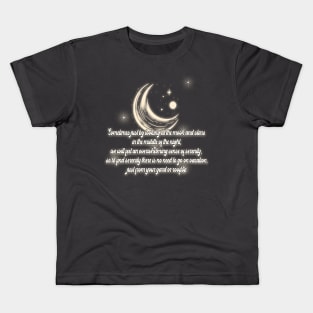 moon and star at the night Kids T-Shirt